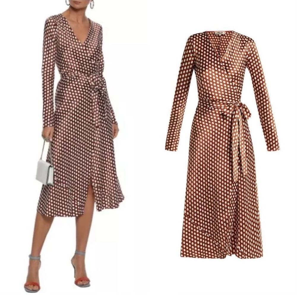 DIANE VON FURSTENBERG Tilly Baker Dot Silk Wrap dress